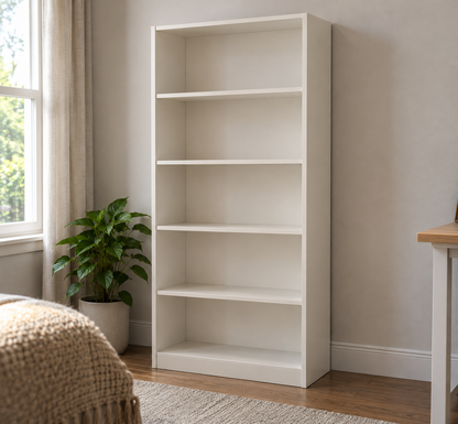 5-Tier Freestanding Bookshelf & Storage Organizer – Modern Space-Saving Design