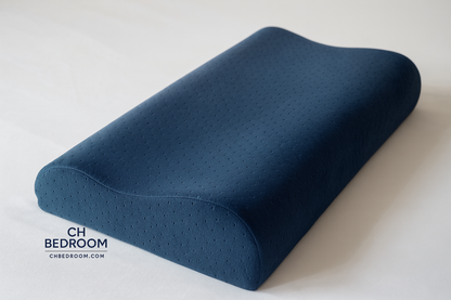Blue memory foam pillow on a white background with 'CH Bedroom' branding.
#bedroom #home #house #homefurnitures #bedroomfurnitues #canada #canadahome #canadabedroom #canadapillow #canadasleepingpillow #pillows #sleepingpillow
