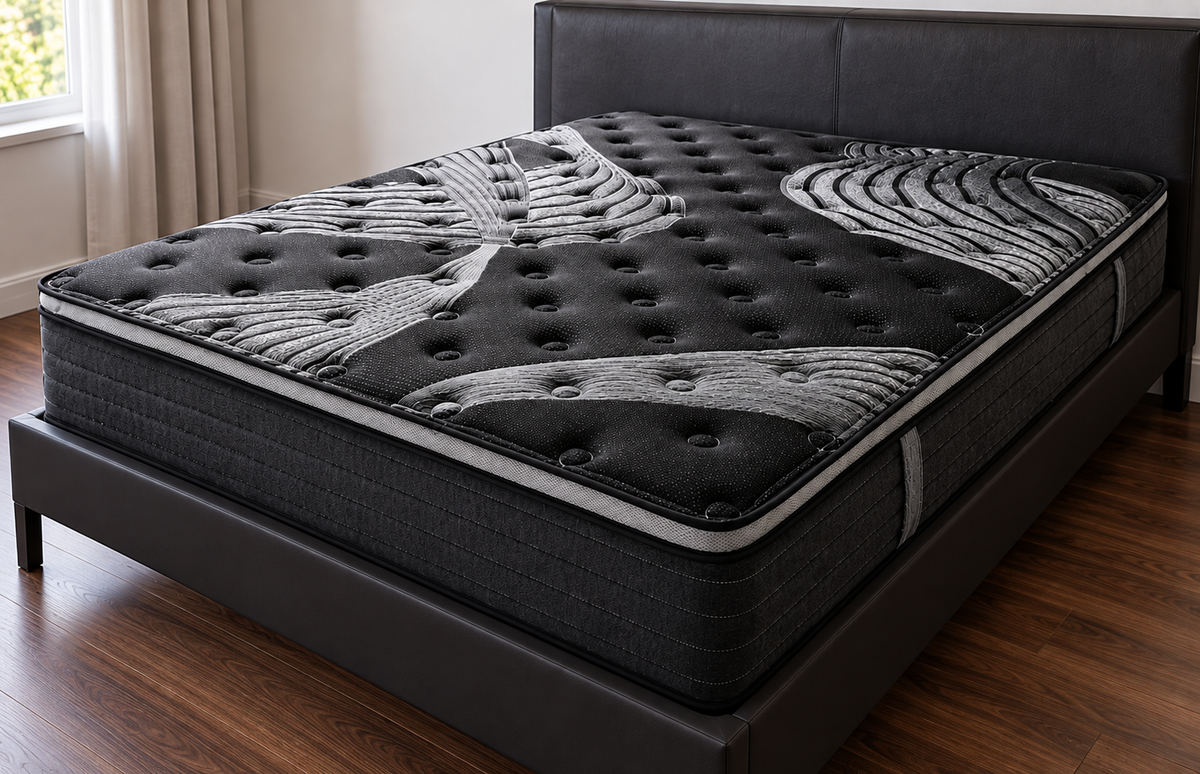 Matelas double hybride en mousse à mémoire de forme et ressorts ensachés