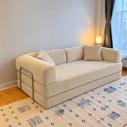 2-in-1 Convertible Velvet Sofa Bed
