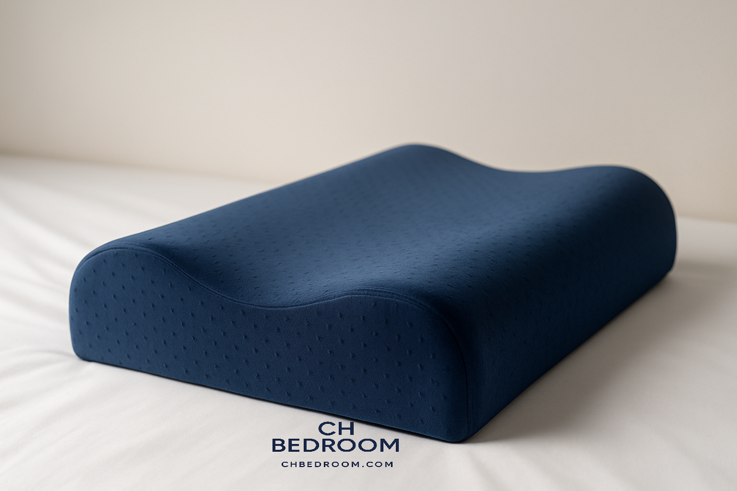 Blue sleeping contour pillow on a white surface with 'CH Bedroom' branding.
#sleeping #sleepingpillow #canada #bedroom #home #canada #honefurnitures