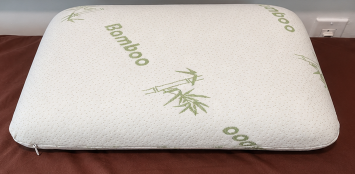 Orthopedic Memory Foam Pillow with Bamboo Cover + 2 Cotton Pillowcases